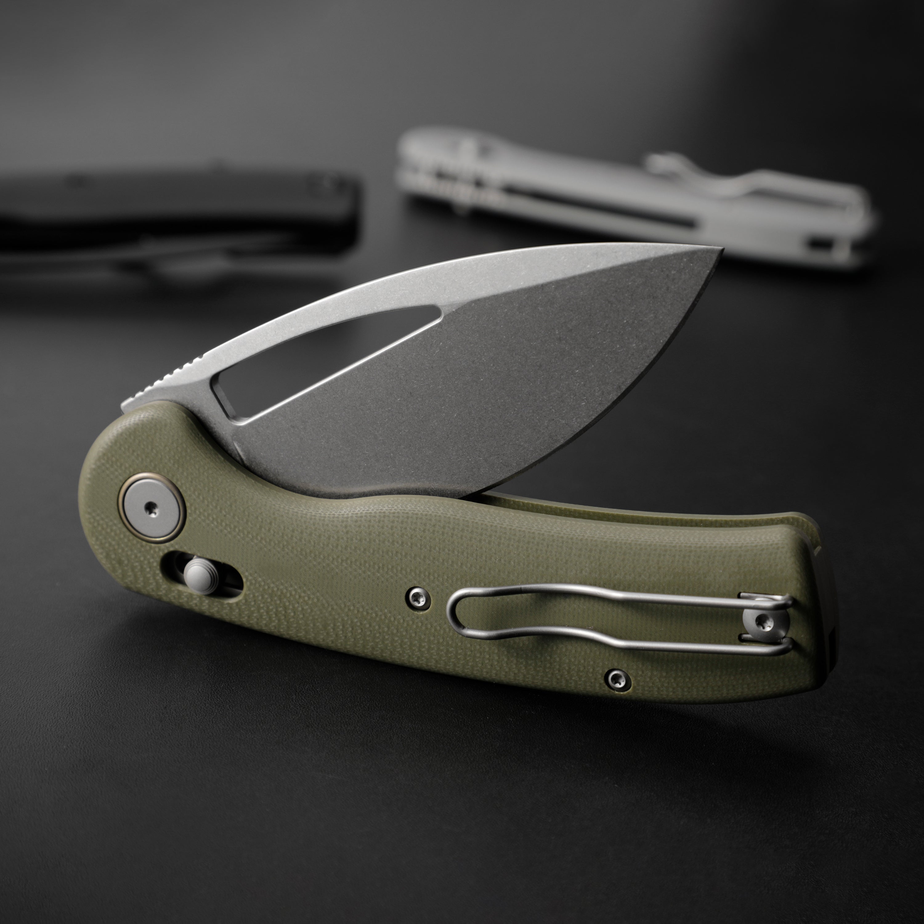 Petrified Fish PFP13 - Viper, 3.50" K110 Steel Blade, G10 Handle, Crossbar Lock Folding knife