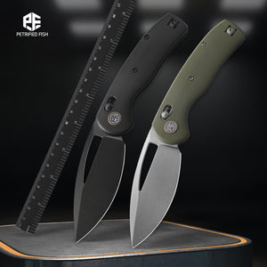 Petrified Fish PFP13 - Viper, 3.50" K110 Steel Blade, G10 Handle, Crossbar Lock Folding knife