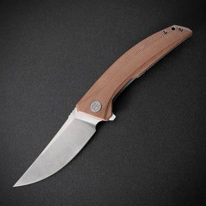 Petrified Fish PFP05 Deepsea ,3.66” K110 Blade,Carbon fiber/Micarta Handle Flipper Liner lock Folding knife