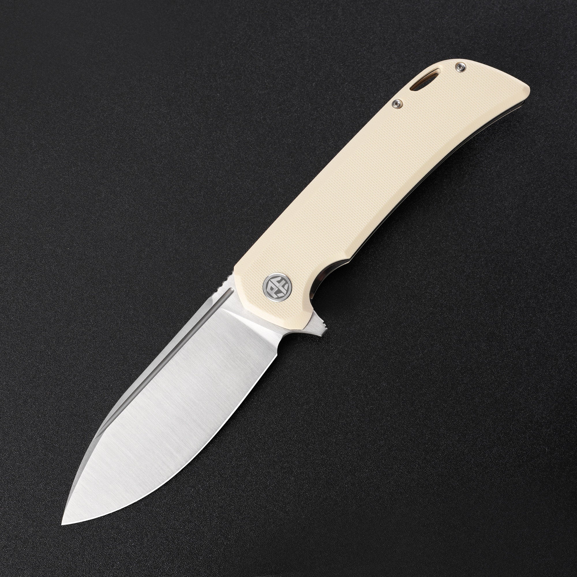 Petrified Fish PFB05 Tunny , 3.86" 14C28N Steel Blade, G10/Micarta Handle, Flipper Liner lock Folding knife