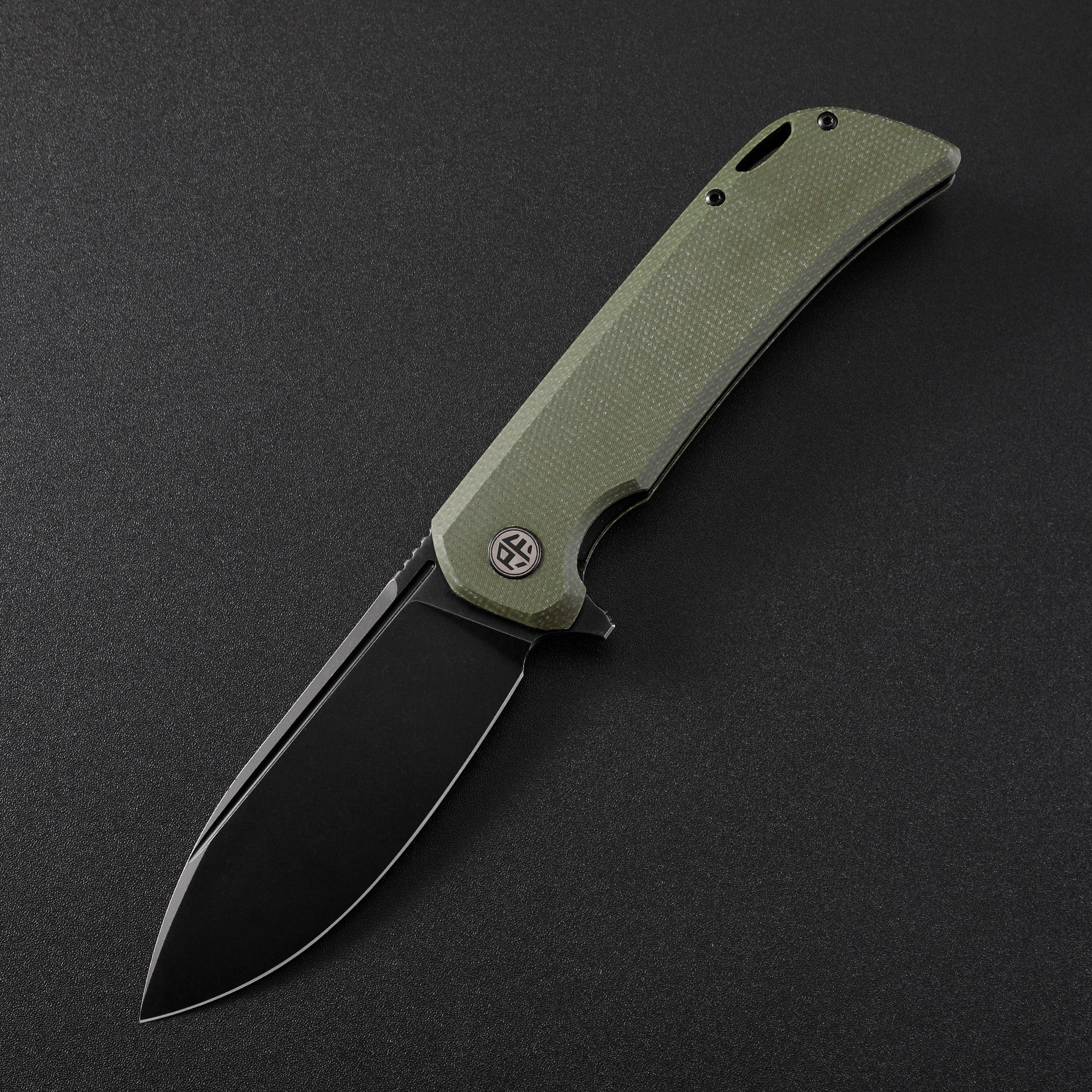 Petrified Fish PFB05 Tunny , 3.86" 14C28N Steel Blade, G10/Micarta Handle, Flipper Liner lock Folding knife