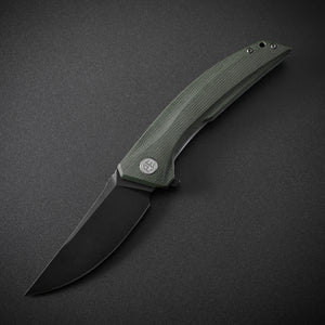 Petrified Fish PFP05 Deepsea ,3.66” K110 Blade,Carbon fiber/Micarta Handle Flipper Liner lock Folding knife